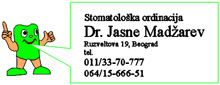 DENTAL ORDINATION DR JASNA MADZAREV - Dental surgery Beograd - Photo logo 