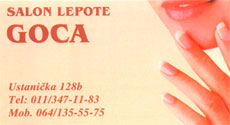 SALON LEPOTE GOCA - ŠUMICE - Manikiri, pedikiri Beograd - Slika logo 