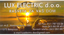 LUX ELECTRIC - Rasveta Beograd - Slika logo 
