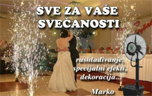 IZNAJMLJIVANJE DEKORACIJE I OPREME ZA SLAVLJA - Dekoracije, dekorativni predmeti Beograd - Slika logo 